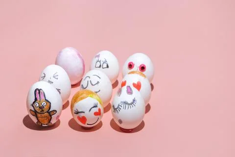 Painted Easter eggs Stock Photos