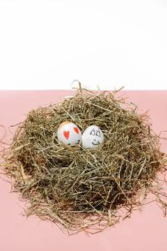 Painted Easter eggs Foto stock