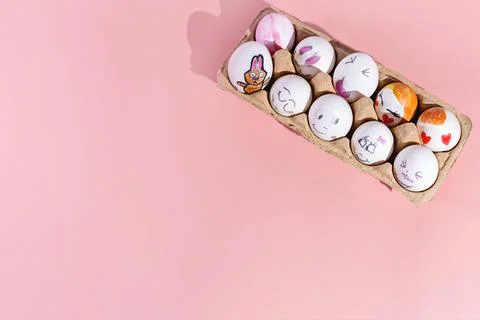 Painted Easter eggs Stock Photos