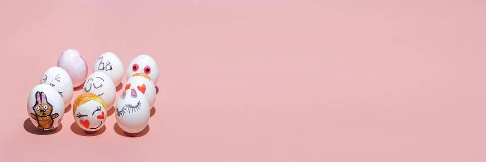 Painted Easter eggs Stock Photos