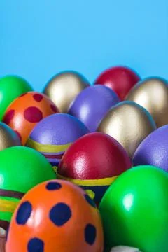 Painted easter eggs Stock Photos