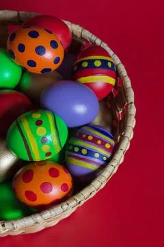 Painted easter eggs Stock Photos