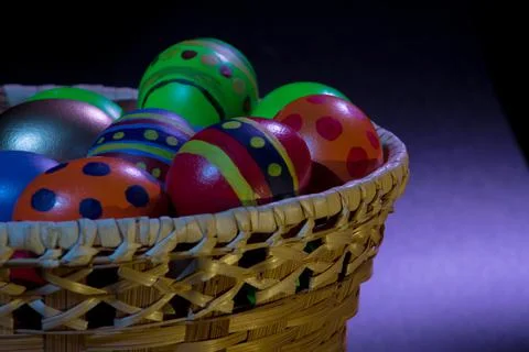Painted easter eggs Stock Photos