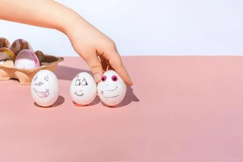 Painted Easter eggs Stock Photos