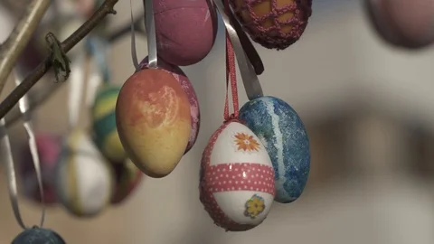 Painted easter eggs, stock video Stock Footage 108500498
