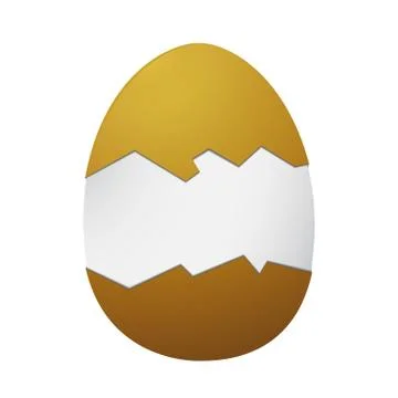 Painted Easter eggs, on white background isolated Stock Illustration