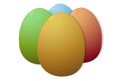 Painted Easter eggs, on white background isolated 스톡 일러스트
