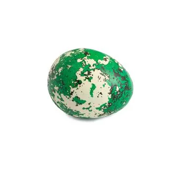 Painted easter quail egg green Stock Photos