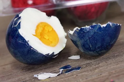 Painted egg for breakfaste Foto stock