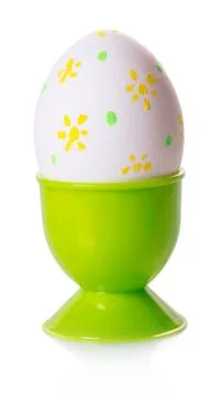 Painted egg in a stand Stock Photos