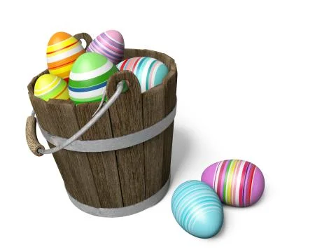 Painted eggs at easter Stock Illustration