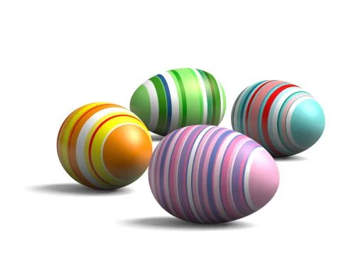 Painted eggs at easter Stock Illustration