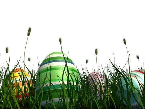 Painted eggs at easter Stock Illustration