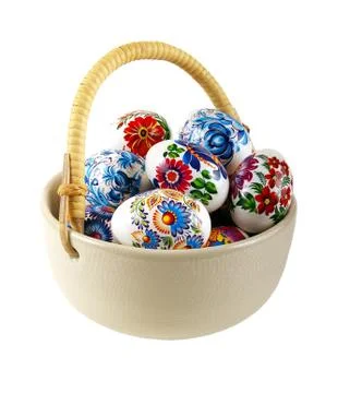 The painted eggs Stock Photos