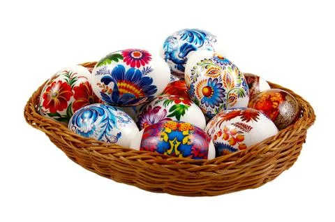 The painted eggs Stock Photos