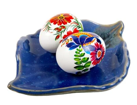 The painted eggs Stock Photos