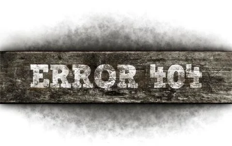 Painted error 404 on weathered old wooden board 스톡 일러스트