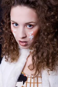 Painted face Stock Photos