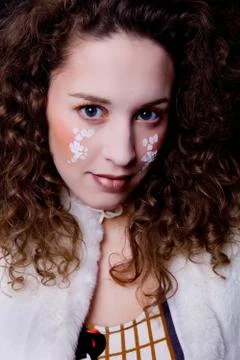 Painted face Stock Photos