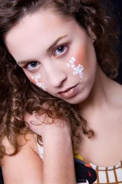 Painted face Stock Photos