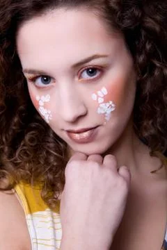 Painted face Stock Photos