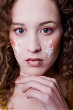 Painted face Stock Photos