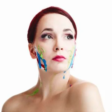 Painted face Stock-Fotos