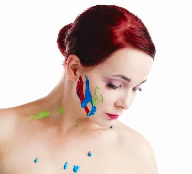 Painted face Stock-Fotos