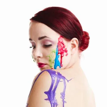 Painted face Fotos Stock