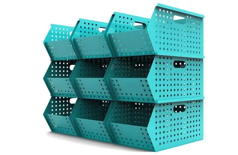 Painted file cabinet for study and work 3d image illustration Stock Illustration