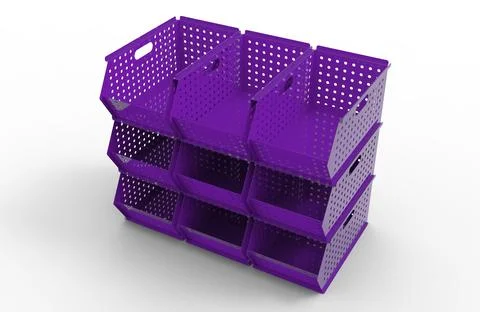 Painted file cabinet for study and work 3d image illustration Stock Illustration