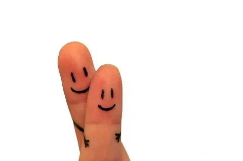 Painted finger Foto stock