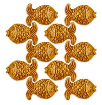 Painted fish on a white background Stock Photos