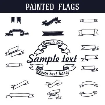 Painted flags Stock Illustration