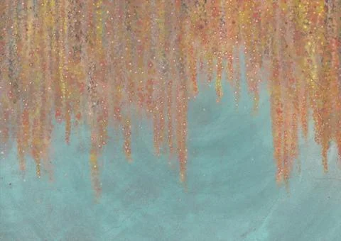 Painted floral pattern to be applied to the wall. Stock Illustration