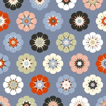 Painted flowers background Stock Illustration