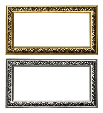Painted gilt frame Stock Photos