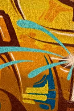 Painted graffiti wall background Stock Illustration