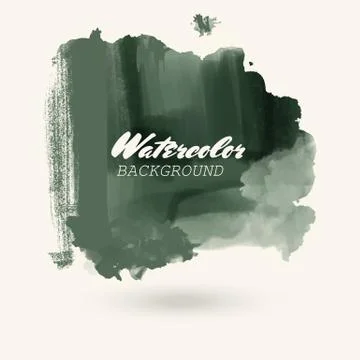 Painted grunge elements. Khaki ink vector stains isolated on white. Stock Illustration