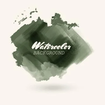 Painted grunge elements. Khaki ink vector stains isolated on white. Stock Illustration