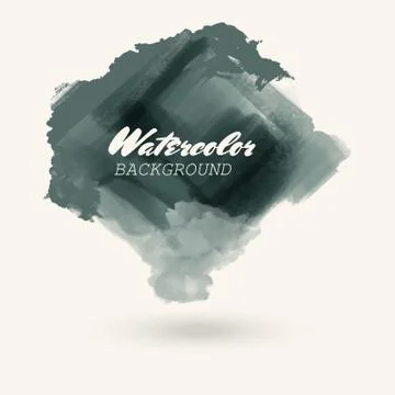 Painted grunge elements. Khaki ink vector stains isolated on white. Stock Illustration