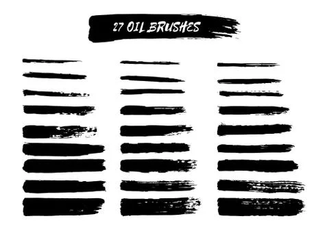 Painted grunge stripes set. Stock Illustration