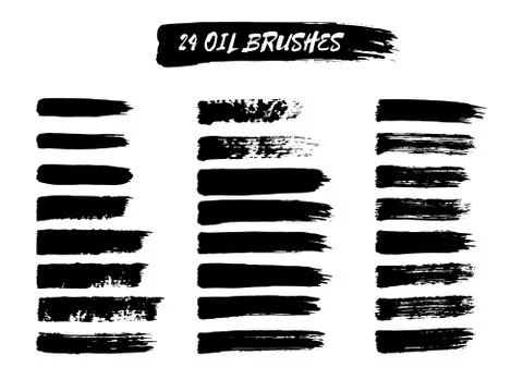 Painted grunge stripes set. Stock Illustration