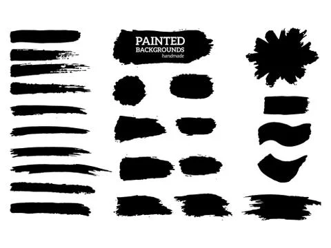 Painted grunge stripes set. Stock Illustration