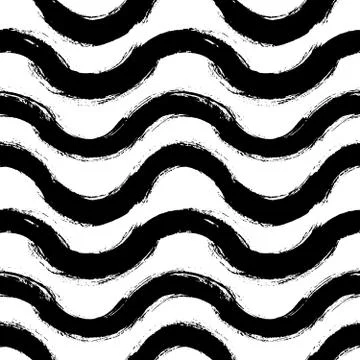 Painted Grunge Wave Pattern Stock Illustration