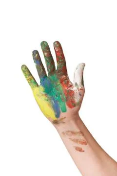 Painted hand Foto stock