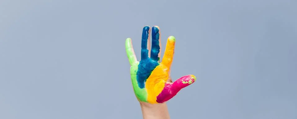 Painted hand Stock Photos