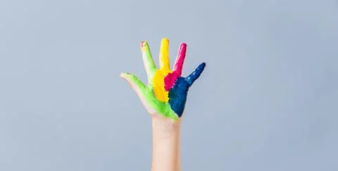 Painted hand Stock Photos