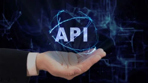 Painted hand shows API Stock Footage 148225515