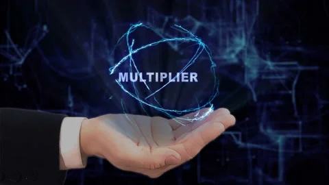 Painted hand shows Multiplier Video stock 146065102